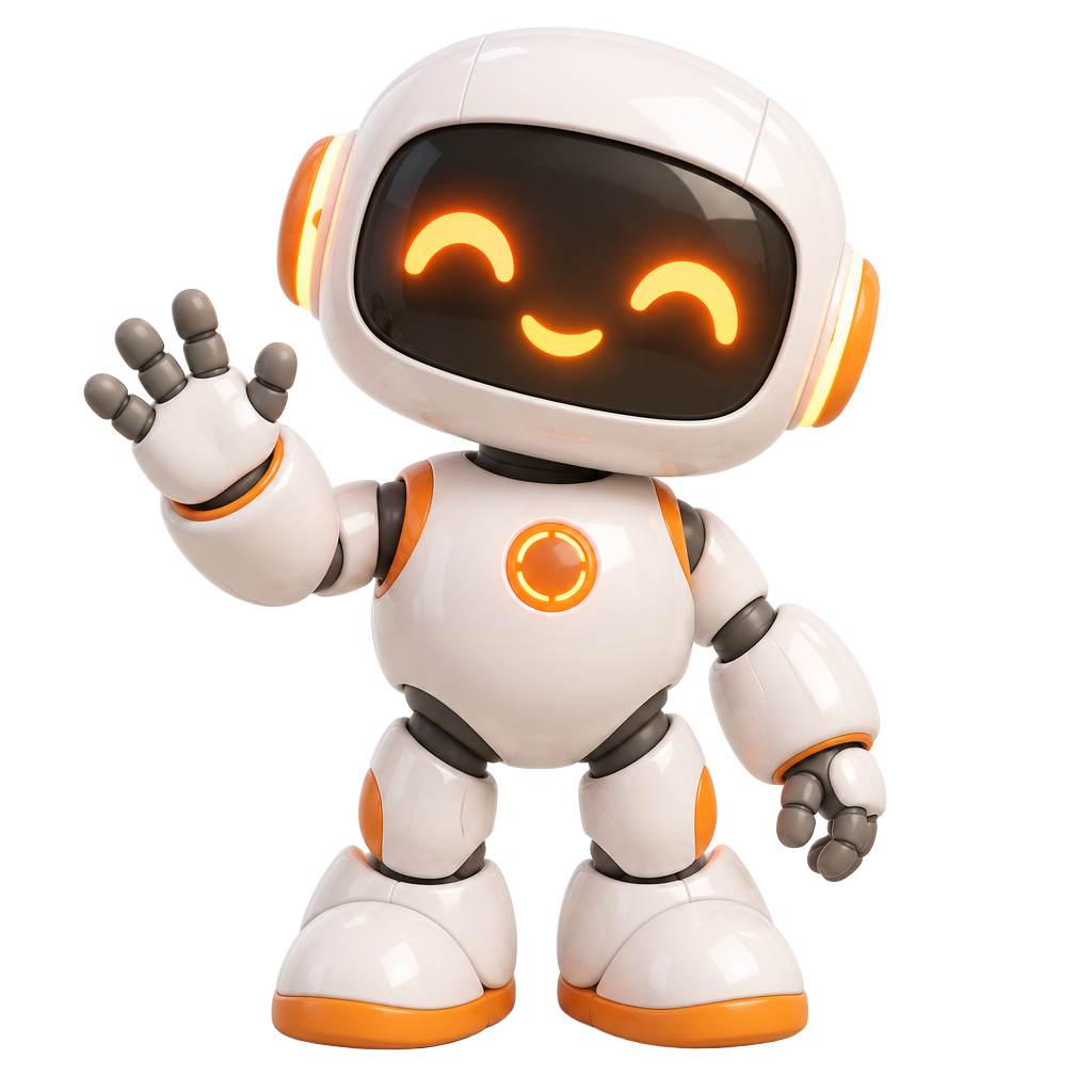 Nexo, the Nexora assistant robot, waving